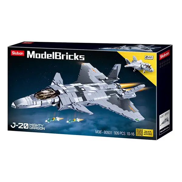 Set de construcție „Avion de vânătoare Dragon 2 în 1”, 926 elem.