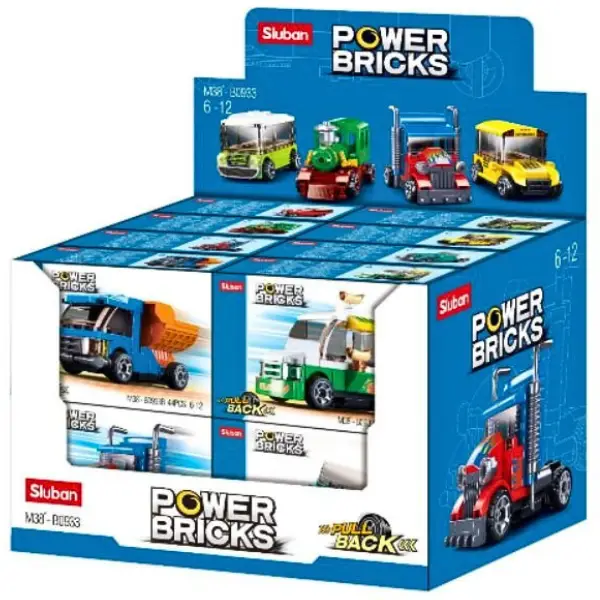 Set de construcție ”Transport urban”, cu inerție 8 modele, de la 41 pînă la 57 elem.