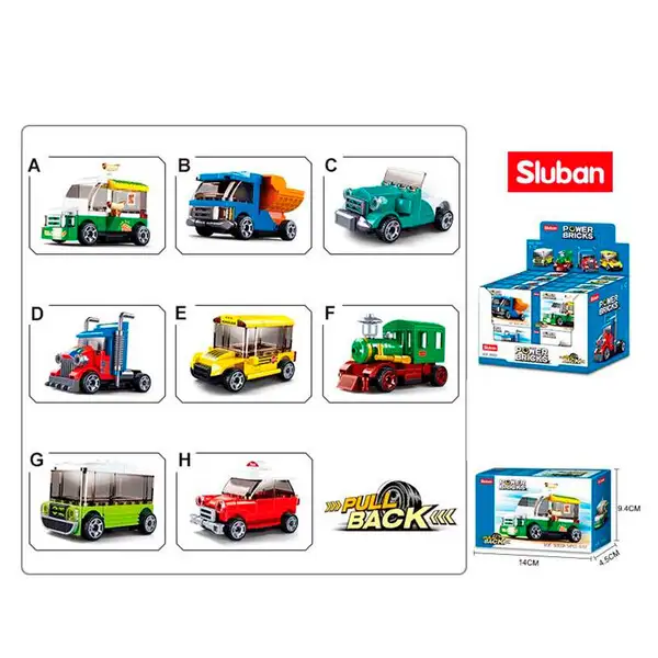 Set de construcție ”Transport urban”, cu inerție 8 modele, de la 41 pînă la 57 elem.