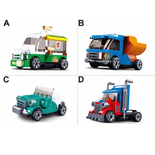 Set de construcție ”Transport urban”, cu inerție 8 modele, de la 41 pînă la 57 elem.
