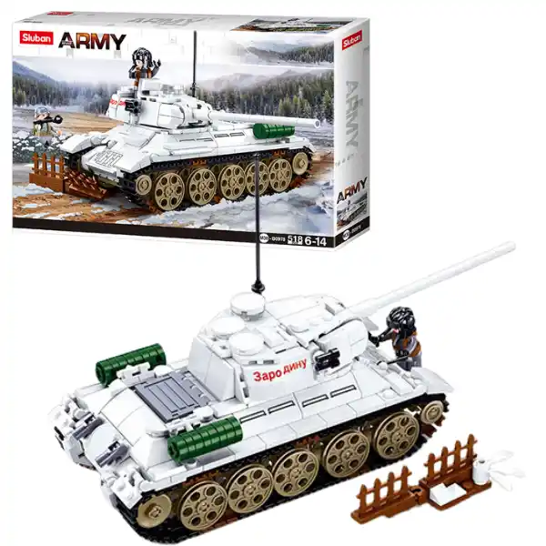 Конструктор “Танк T-34/85 из Битвы за Будапешт”, 518 элем.