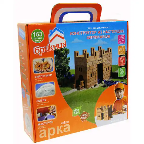 Конструктор из настоящих кирпичиков 163шт