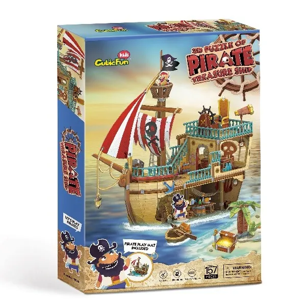 3D puzzle “Corabia piraților cu comori”, 157 elemente