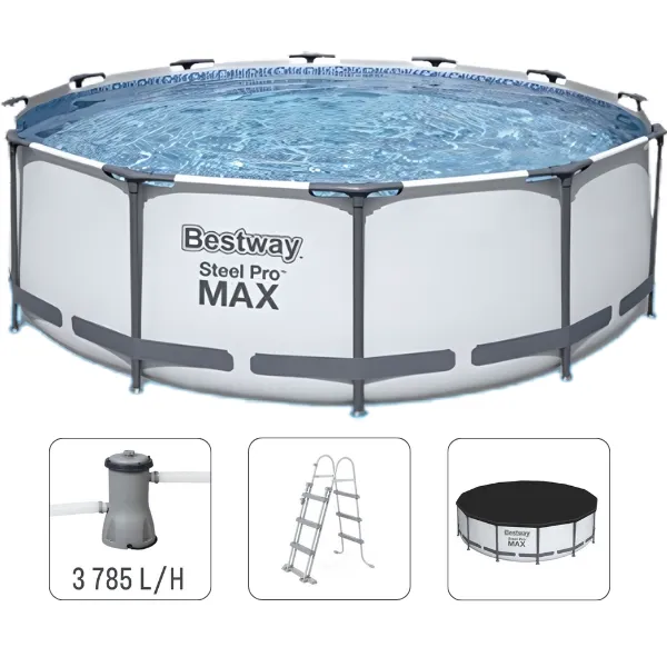 Bestway Piscină STEEL PRO MAX 427х122 cm, 15232 L, cadru metalic