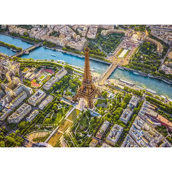 Puzzle 1000 elemente Vedere la Turnul Eiffel din Paris