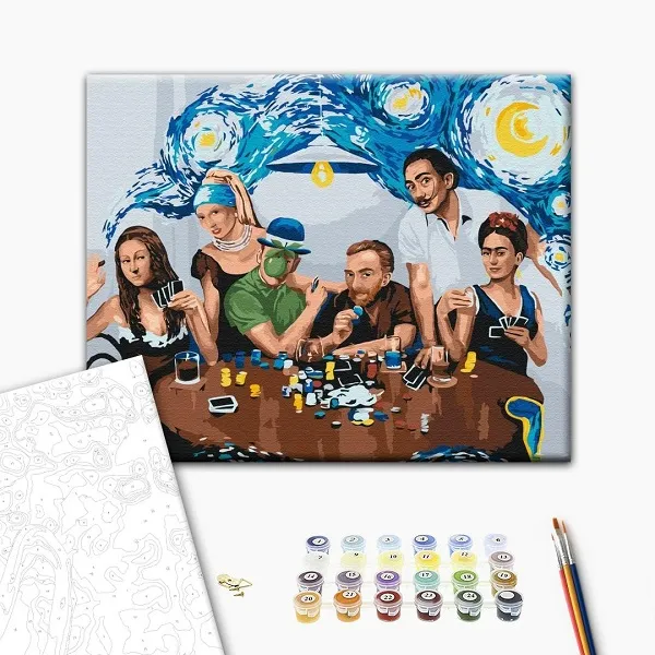 Pictură pe numere 40*50 сm (în cutie) – Prieteni-capodopere