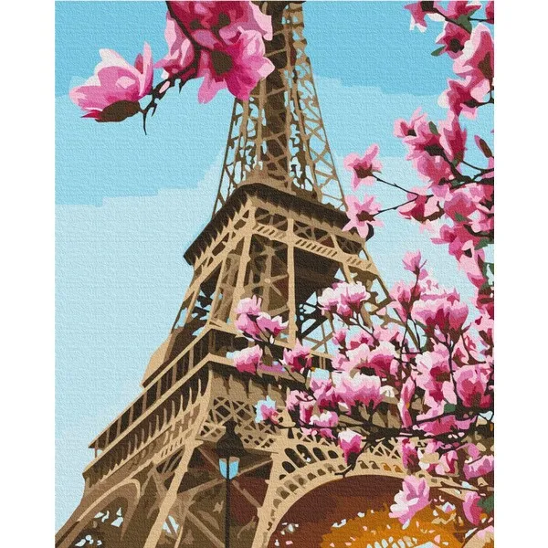 Pictură pe numere - Sakura la Paris