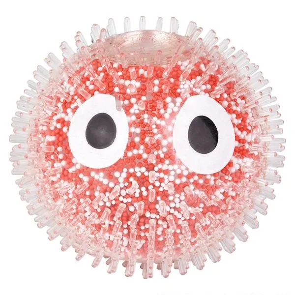 Jucărie-antistres, Minge cu țepi si lumini (10 cm)