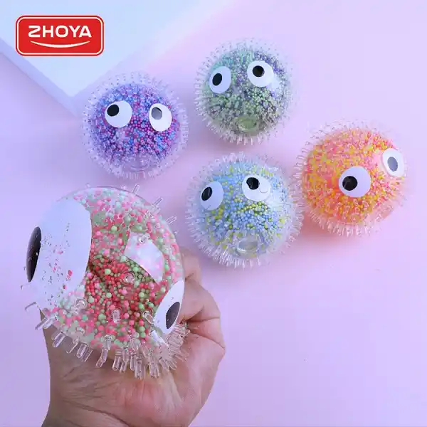 Игрушка-антистресс, светящийся мячик с шипами (8 см)