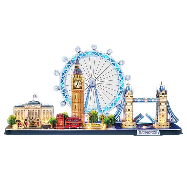 3D Puzzle „Londra” cu iluminare LED, 186 elemente