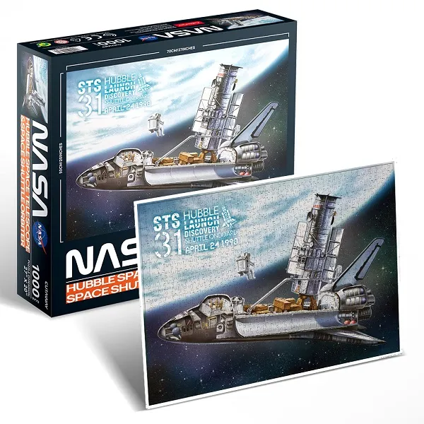 Puzzle „Hubble – Telescop spațial și naveta spațială orbitală”, 1000 de piese