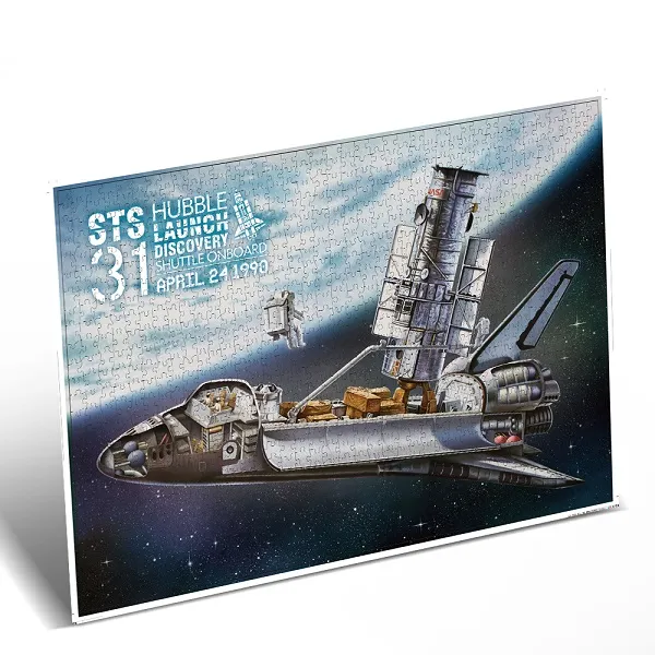Puzzle „Hubble – Telescop spațial și naveta spațială orbitală”, 1000 de piese