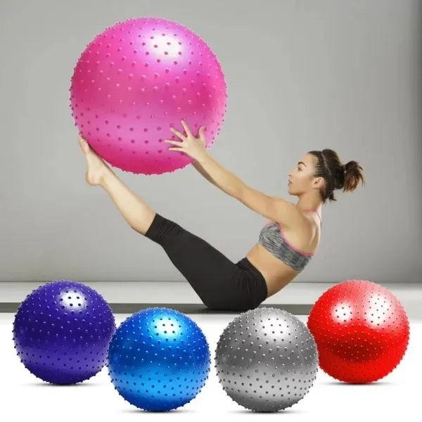 Minge fitness pentru gimnastică (masaj) d. 55 cm