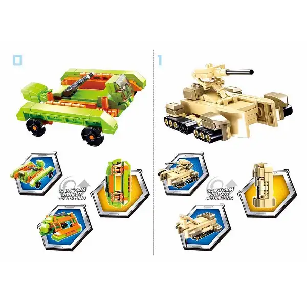 Set de construcție ”Cifre-transformer”, 6 modele care se asamblează în 1