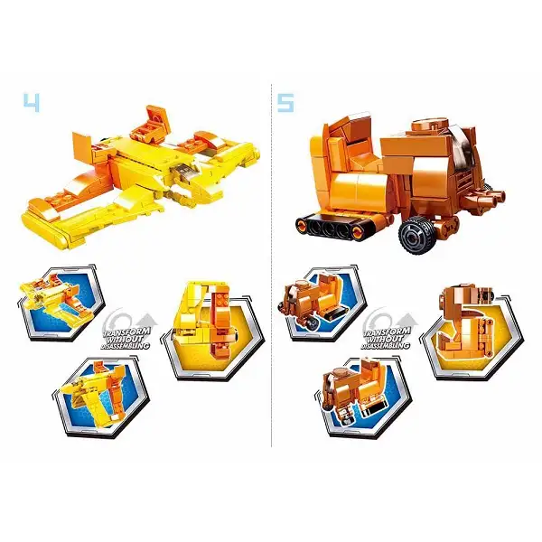 Set de construcție ”Cifre-transformer”, 6 modele care se asamblează în 1