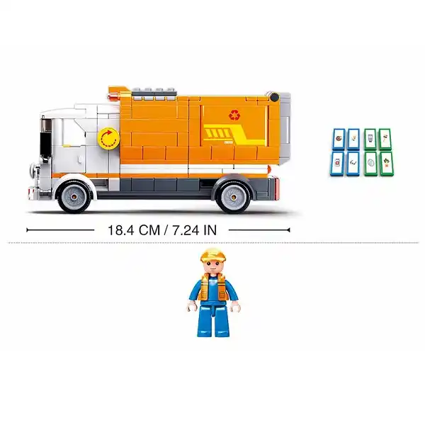 Set de construcție ”Mașină de gunoi”, 326 elem.