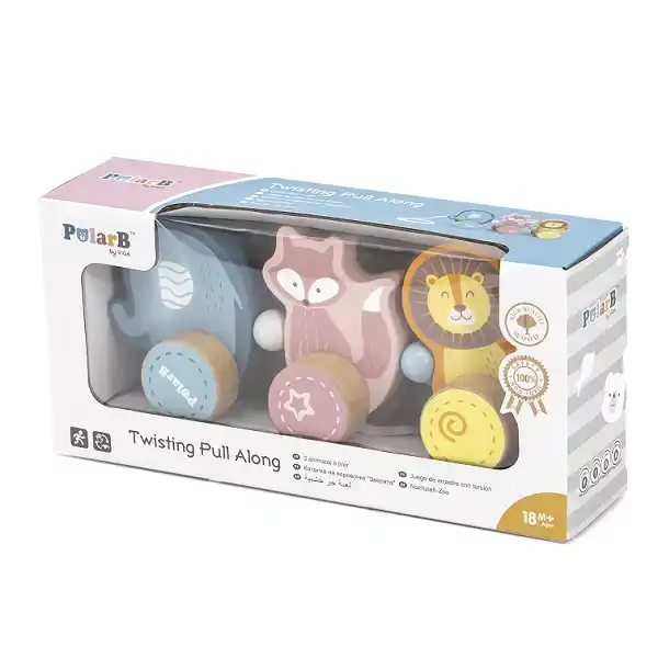 Каталка на веревке “Зверята”