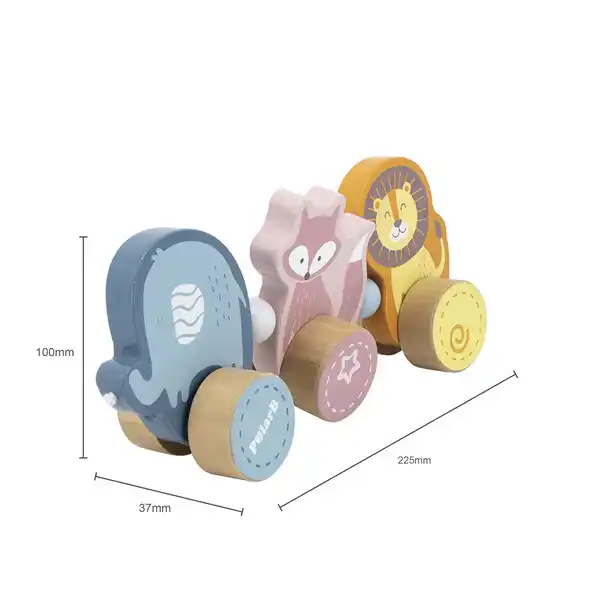 Каталка на веревке “Зверята”