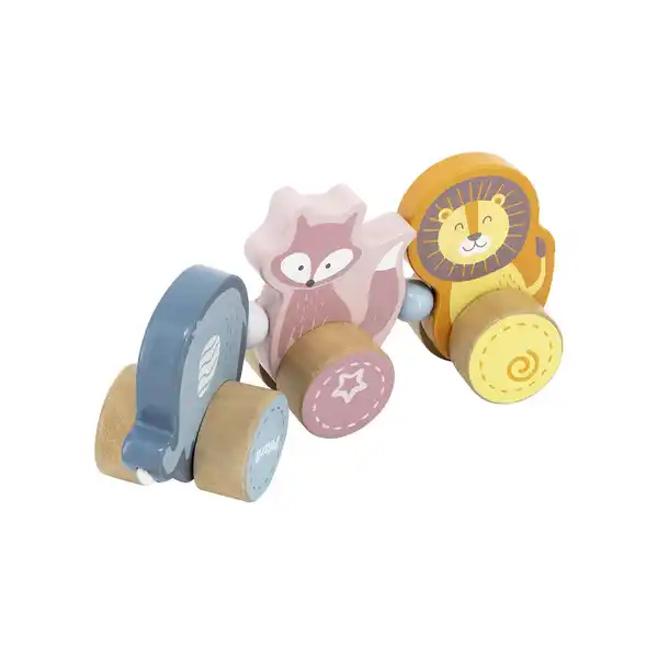 Каталка на веревке “Зверята”