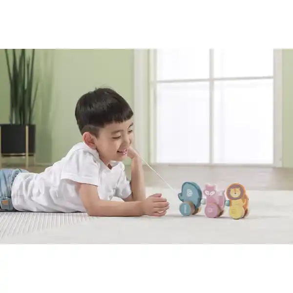 Каталка на веревке “Зверята”