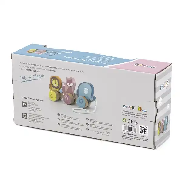 Каталка на веревке “Зверята”