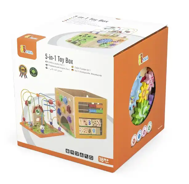 Деревянный бизикуб Viga Toys 5 в 1