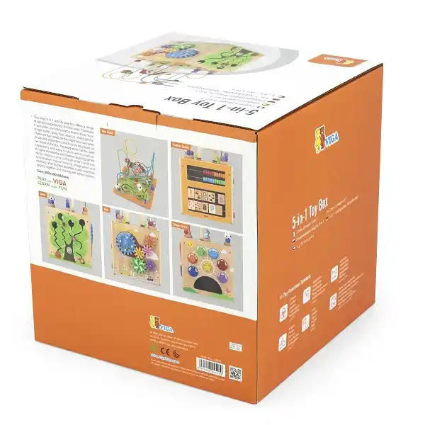 Деревянный бизикуб Viga Toys 5 в 1