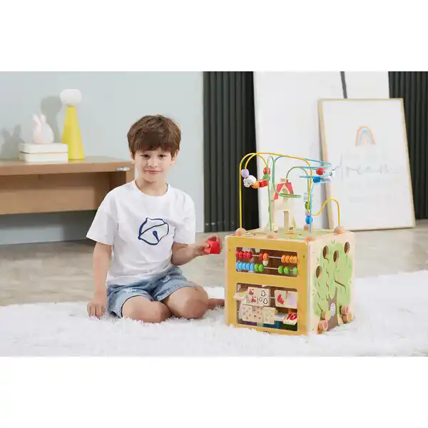 Деревянный бизикуб Viga Toys 5 в 1