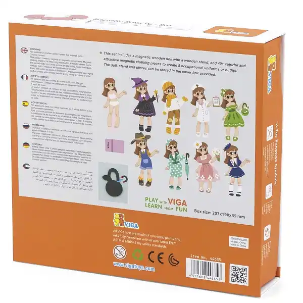 Set de elemente magnetice “Îmbracă fetița”
