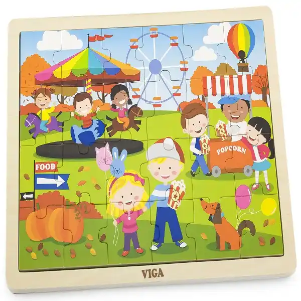 Puzzle din lemn “Anotimpuri: toamna” 24 elem.