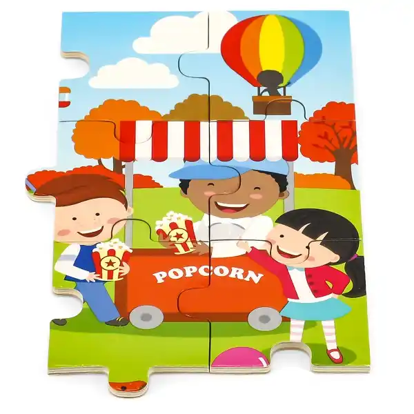 Puzzle din lemn “Anotimpuri: toamna” 24 elem.