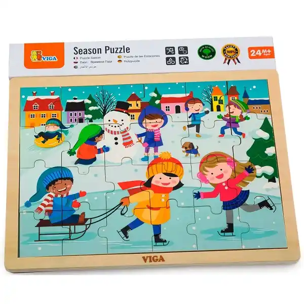 Деревянный пазл Времена года: Зима (24 эл.)