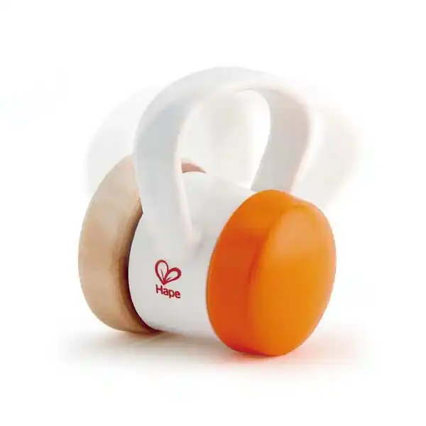 Деревянная погремушка-ролик с ручкой