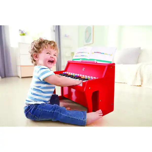 Детское пианино, красного цвета