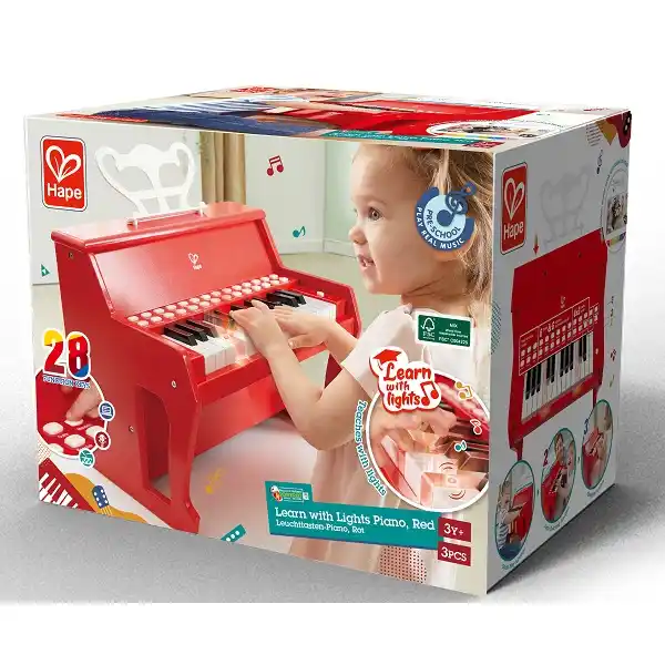 Детское пианино, красного цвета
