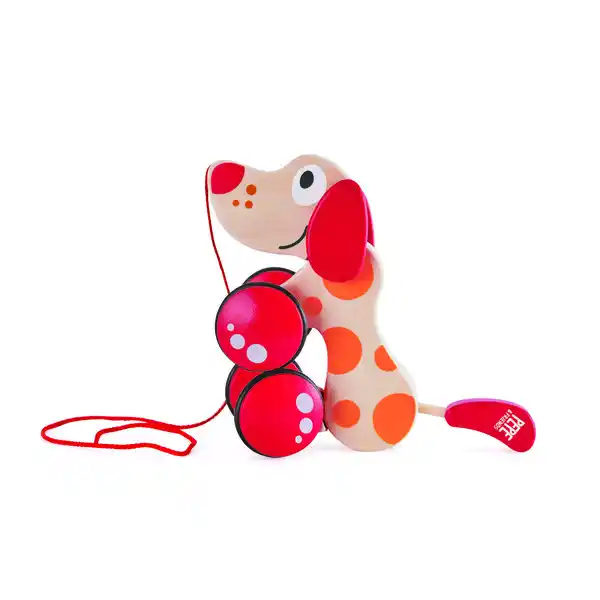 Детская каталочка на веревочке “Собачка”