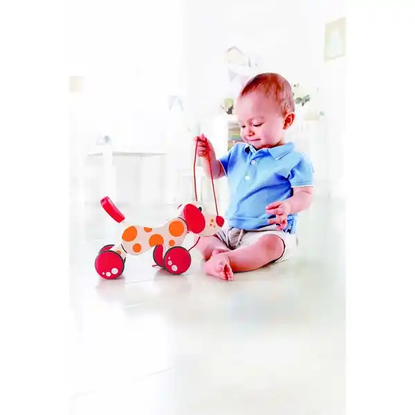 Детская каталочка на веревочке “Собачка”