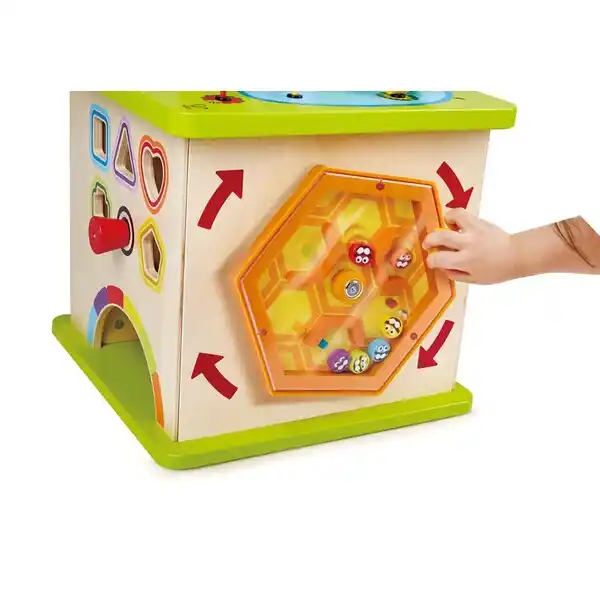 Деревянный бизикуб с подсветкой «Зверюшки»