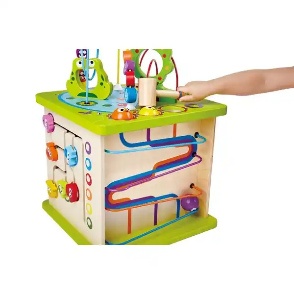 Деревянный бизикуб с подсветкой «Зверюшки»