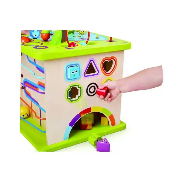 Деревянный бизикуб с подсветкой «Зверюшки»