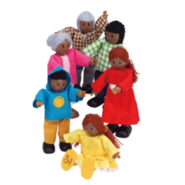Детский набор мини — кукол  «Happy Family African American»