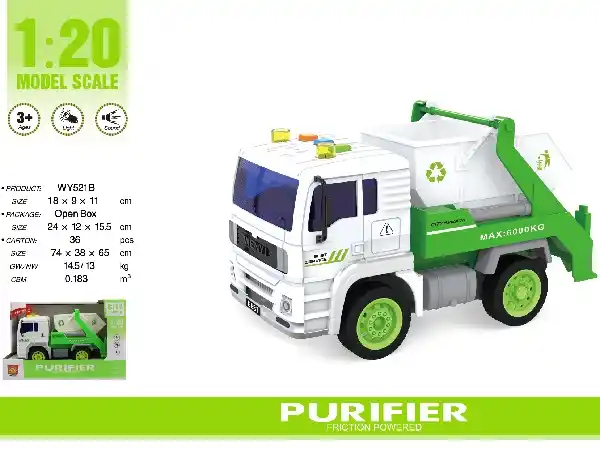 1:20 Инерционный Мусоровоз (свет / звук)