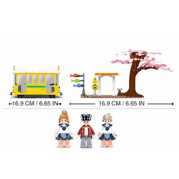 Set de construcție ”Tramvai în centrul orașului”, 347 elem.