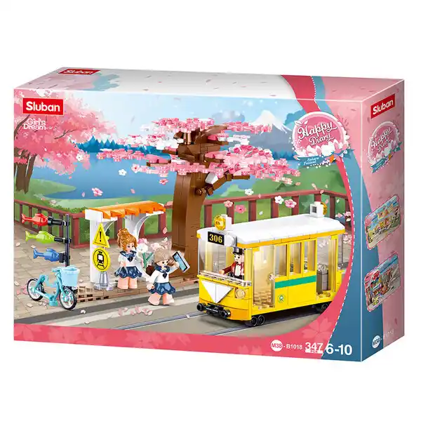 Set de construcție ”Tramvai în centrul orașului”, 347 elem.