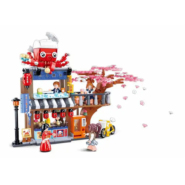 Set de construcție ”Magazinul principal Tako Yaki”, 548 elem.
