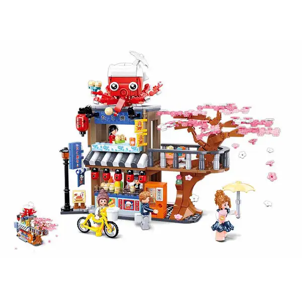 Set de construcție ”Magazinul principal Tako Yaki”, 548 elem.