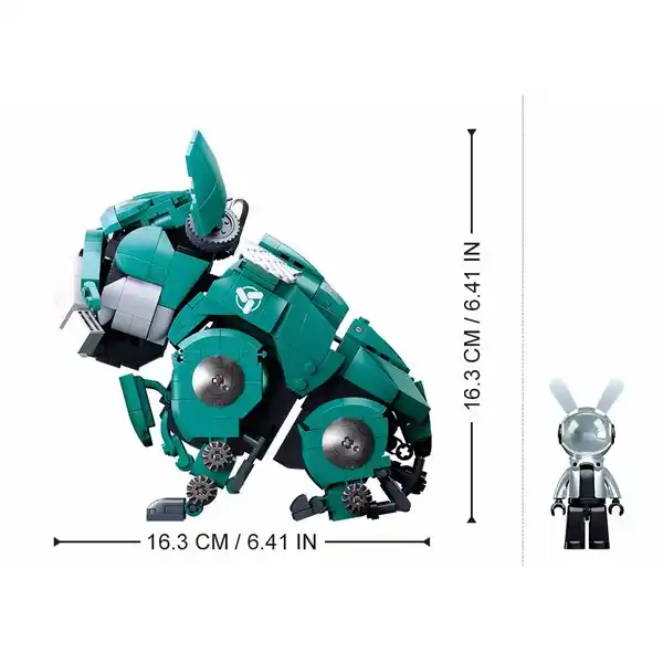 Конструктор “Механический бульдог” зеленого цвета, 890 элем.