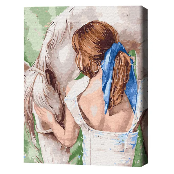 Pictură pe numere 40*50 cm (în cutie)– Calul drag