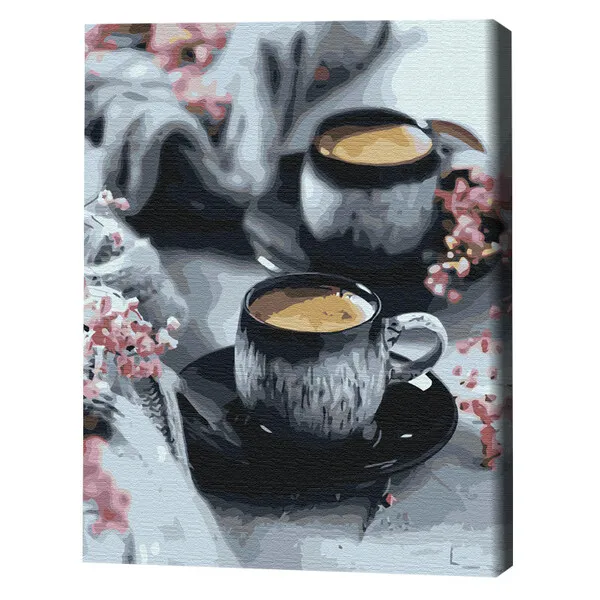 Pictură pe numere 40*50 cm (în cutie) – Cafea în cești