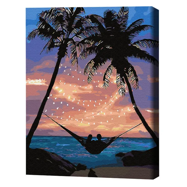 Pictură pe numere 40*50 сm (în cutie) –  Întâlnire romantică pe insule